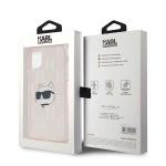 Carcasa Karl Lagerfeld IML Choupette Head & Monogram, compatibila cu iPhone 11 / XR, Roz 17 - lerato.ro