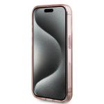 Carcasa Karl Lagerfeld IML Choupette Head & Monogram, compatibila cu iPhone 15 Pro Max, Roz 6 - lerato.ro