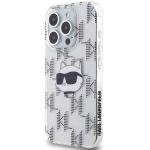 Carcasa Karl Lagerfeld IML Choupette Head & Monogram, compatibila cu iPhone 15 Pro Max, Transparent 3 - lerato.ro