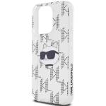 Carcasa Karl Lagerfeld IML Choupette Head & Monogram, compatibila cu iPhone 15 Pro Max, Transparent 7 - lerato.ro