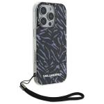 Carcasa Karl Lagerfeld Zebra Cord compatibila cu iPhone 16 Pro, Mov 4 - lerato.ro