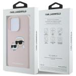 Carcasa Karl Lagerfeld Silicone Heads Print, cu MagSafe, compatibila cu iPhone 16 Pro, Roz 9 - lerato.ro