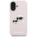 Carcasa Karl Lagerfeld Silicone Heads Print, cu MagSafe, compatibila cu iPhone 16, Roz 2 - lerato.ro