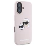 Carcasa Karl Lagerfeld Silicone Heads Print, cu MagSafe, compatibila cu iPhone 16, Roz 5 - lerato.ro