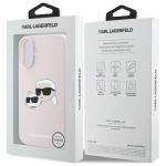 Carcasa Karl Lagerfeld Silicone Heads Print, cu MagSafe, compatibila cu iPhone 16, Roz 9 - lerato.ro