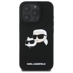 Carcasa Karl Lagerfeld Silicone Heads Print, cu MagSafe, compatibila cu iPhone 16 Pro, Negru 2 - lerato.ro