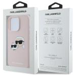 Carcasa Karl Lagerfeld Silicone Heads Print, cu MagSafe, compatibila cu iPhone 16 Pro Max, Roz 9 - lerato.ro