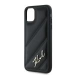 Carcasa Karl Lagerfeld Diagonal Quilted Script compatibila cu iPhone 11 / XR, Negru 7 - lerato.ro