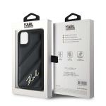 Carcasa Karl Lagerfeld Diagonal Quilted Script compatibila cu iPhone 11 / XR, Negru 9 - lerato.ro
