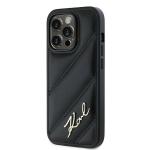 Carcasa Karl Lagerfeld Diagonal Quilted Script compatibila cu iPhone 14 Pro Max, Negru 4 - lerato.ro