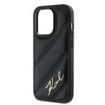 Carcasa Karl Lagerfeld Diagonal Quilted Script compatibila cu iPhone 14 Pro Max, Negru 7 - lerato.ro