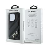 Carcasa Karl Lagerfeld Diagonal Quilted Script compatibila cu iPhone 14 Pro Max, Negru 9 - lerato.ro