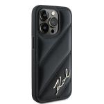 Carcasa Karl Lagerfeld Diagonal Quilted Script compatibila cu iPhone 15 Pro, Negru 5 - lerato.ro
