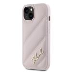 Carcasa Karl Lagerfeld Diagonal Quilted Script compatibila cu iPhone 13 / 14 / 15, Pink 3 - lerato.ro