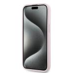 Carcasa Karl Lagerfeld Diagonal Quilted Script compatibila cu iPhone 13 / 14 / 15, Pink 6 - lerato.ro