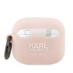 Carcasa Karl Lagerfeld Silicone Karl Head 3D, compatibila cu  AirPods 3, Roz 3 - lerato.ro