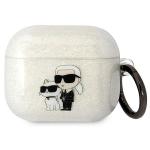 Carcasa Karl Lagerfeld Glitter Karl & Choupette, compatibila cu AirPods 3, Transparent 2 - lerato.ro