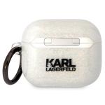 Carcasa Karl Lagerfeld Glitter Karl & Choupette, compatibila cu AirPods 3, Transparent 3 - lerato.ro