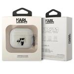 Carcasa Karl Lagerfeld Glitter Karl & Choupette, compatibila cu AirPods 3, Transparent 4 - lerato.ro