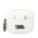 Carcasa Karl Lagerfeld Silicone Karl Head 3D, compatibila cu  AirPods 3, Alb 3 - lerato.ro