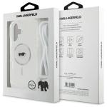 Carcasa Karl Lagerfeld Crossbody IML Karl Head, Ring MagSafe, compatibila cu iPhone 16, Transparent 15 - lerato.ro