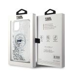 Carcasa Karl Lagerfeld Liquid Glitter Choupette Head, Ring MagSafe, compatibila cu iPhone 11 /  XR, Transparent 9 - lerato.ro