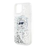 Carcasa Karl Lagerfeld Liquid Glitter Choupette Head, Ring MagSafe, compatibila cu iPhone 13, Transparent 15 - lerato.ro