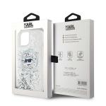 Carcasa Karl Lagerfeld Liquid Glitter Choupette Head, Ring MagSafe, compatibila cu iPhone 13, Transparent 17 - lerato.ro