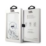 Carcasa Karl Lagerfeld Liquid Glitter Choupette Head, Ring MagSafe, compatibila cu iPhone 13 Pro Max, Transparent 16 - lerato.ro