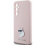 Carcasa Karl Lagerfeld Silicone Choupette Metal Pin compatibila cu Samsung Galaxy S23 FE, Roz 7 - lerato.ro