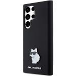 Carcasa Karl Lagerfeld Silicone Choupette Metal Pin compatibila cu Samsung Galaxy S23 Ultra, Negru 3 - lerato.ro