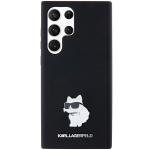 Carcasa Karl Lagerfeld Silicone Choupette Metal Pin compatibila cu Samsung Galaxy S23 Ultra, Negru 2 - lerato.ro
