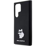 Carcasa Karl Lagerfeld Silicone Choupette Metal Pin compatibila cu Samsung Galaxy S23 Ultra, Negru 7 - lerato.ro
