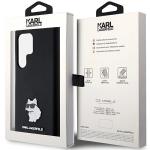 Carcasa Karl Lagerfeld Silicone Choupette Metal Pin compatibila cu Samsung Galaxy S23 Ultra, Negru 9 - lerato.ro