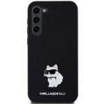 Carcasa Karl Lagerfeld Silicone Choupette Metal Pin compatibila cu Samsung Galaxy S24 Plus, Negru 2 - lerato.ro