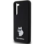 Carcasa Karl Lagerfeld Silicone Choupette Metal Pin compatibila cu Samsung Galaxy S24 Plus, Negru 7 - lerato.ro