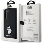 Carcasa Karl Lagerfeld Silicone Choupette Metal Pin compatibila cu Samsung Galaxy S24, Negru 9 - lerato.ro