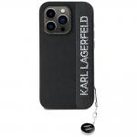 Carcasa Karl Lagerfeld Saffiano Rhinestones & Charm compatibila cu iPhone 15 Pro, Negru 2 - lerato.ro