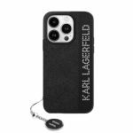 Carcasa Karl Lagerfeld Saffiano Rhinestones & Charm compatibila cu iPhone 13 / 14 / 15, Negru 3 - lerato.ro