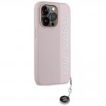 Carcasa Karl Lagerfeld Saffiano Rhinestones & Charm compatibila cu iPhone 15 Pro, Roz 13 - lerato.ro