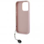Carcasa Karl Lagerfeld Saffiano Rhinestones & Charm compatibila cu iPhone 15 Pro, Roz 16 - lerato.ro