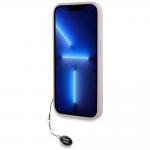 Carcasa Karl Lagerfeld Saffiano Rhinestones & Charm compatibila cu iPhone 15 Pro, Roz 6 - lerato.ro