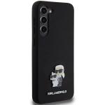 Carcasa Karl Lagerfeld Silicone Karl & Choupette Metal Pin compatibila cu Samsung Galaxy S23 Plus, Negru 13 - lerato.ro