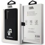 Carcasa Karl Lagerfeld Silicone Karl & Choupette Metal Pin compatibila cu Samsung Galaxy S23 Plus, Negru 9 - lerato.ro