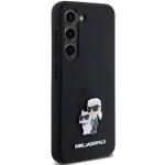Carcasa Karl Lagerfeld Silicone Karl & Choupette Metal Pin compatibila cu Samsung Galaxy S23, Negru 13 - lerato.ro