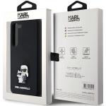 Carcasa Karl Lagerfeld Silicone Karl & Choupette Metal Pin compatibila cu Samsung Galaxy S23, Negru 17 - lerato.ro