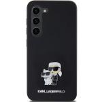 Carcasa Karl Lagerfeld Silicone Karl & Choupette Metal Pin compatibila cu Samsung Galaxy S23, Negru 2 - lerato.ro
