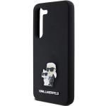 Carcasa Karl Lagerfeld Silicone Karl & Choupette Metal Pin compatibila cu Samsung Galaxy S23, Negru 7 - lerato.ro