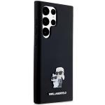 Carcasa Karl Lagerfeld Silicone Karl & Choupette Metal Pin compatibila cu Samsung Galaxy S24 Ultra, Negru 13 - lerato.ro
