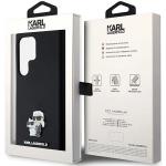 Carcasa Karl Lagerfeld Silicone Karl & Choupette Metal Pin compatibila cu Samsung Galaxy S24 Ultra, Negru 17 - lerato.ro